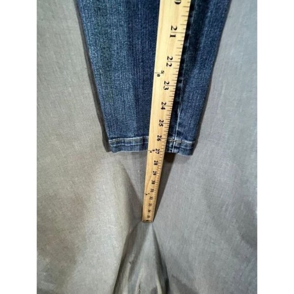 White House Black Market Blanc Pants Womens 4 Blue Denim Pocketed Zip 30x27 - Picture 8 of 10
